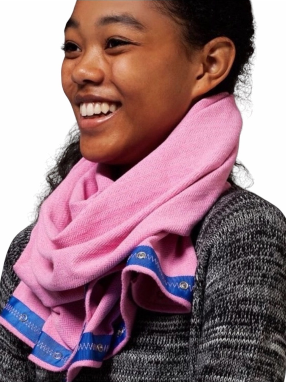 Ivivva Lululemon Herringbone Pink Village Chill Infinity Scarf